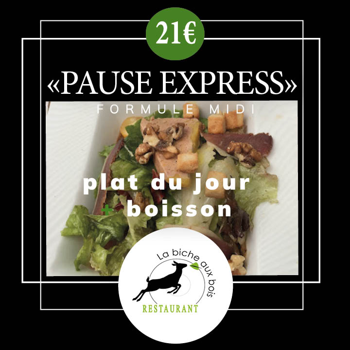 Menu "Bistro" restaurant La Biche aux Bois" Yerres - Essonne